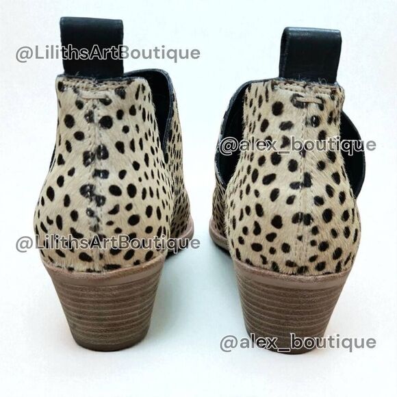 Dolce Vita Cheetah Print Block Heel Chelsea Women's Ankle Booties(F033)-Size 7 - Picture 8 of 11